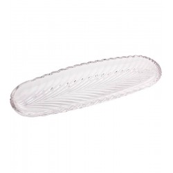 Folha 39x14x3cm Decorativa De Cristal Ecológico